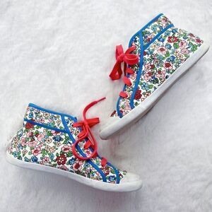 Johnnie B. Mini Boden Floral Canvas High Top Sneakers Colorful Spring size 40